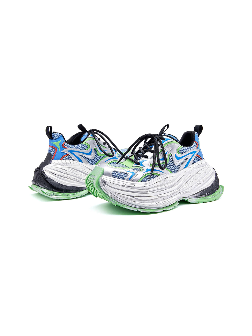 M88M丨Chunky Retro Dad Sneakers Mesh Running Shoes-Silver Green - PSYLOS 1, M88M丨Chunky Retro Dad Sneakers Mesh Running Shoes-Silver Green, Chunky Sneakers, M88M, PSYLOS 1